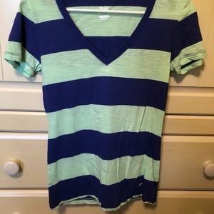 Nike v-neck striped shirt